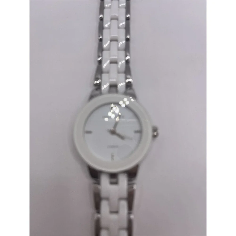 Anne Klein AK/1611 Diamond Dial White Ceramic Collection Women's Watch‎